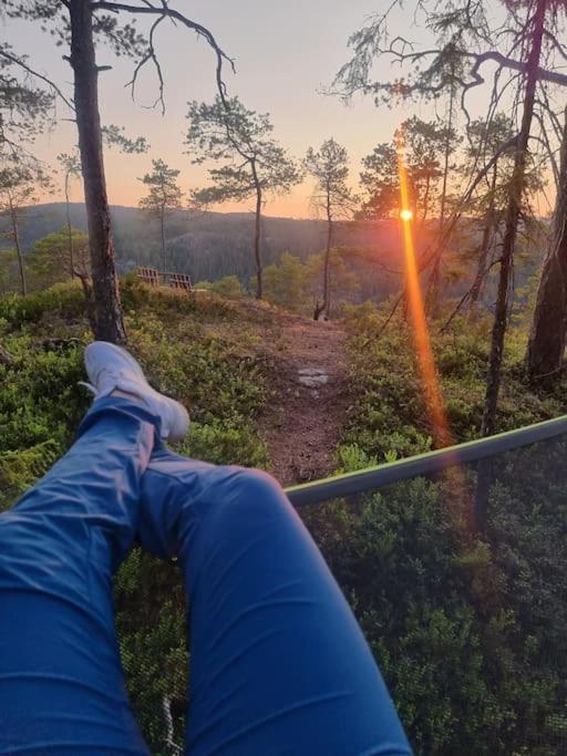Hotel Treetop Ekne - Hytte I Skogen Med Hengebru à Levanger Extérieur photo
